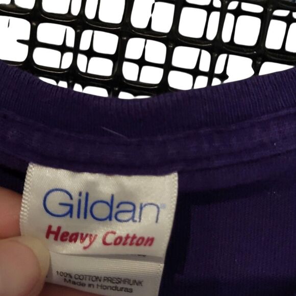 Purple & White Gnome Graphic T-Shirt - Garden/Novelty Tee | 100% Cotton - Picture 3 of 6